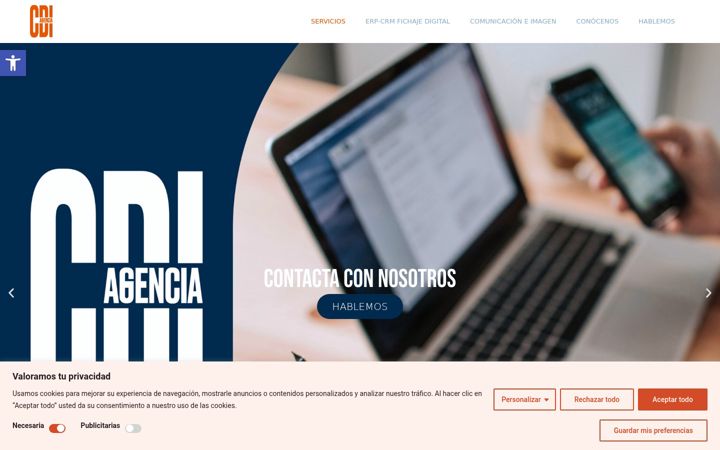 Posnetek zaslona agenciacdi.com