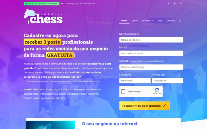 Posnetek zaslona agenciachess.com.br