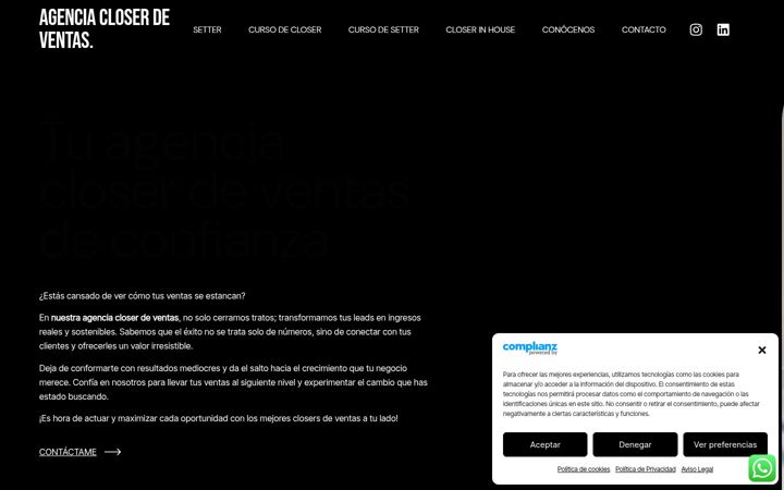Screenshot του agenciacloserdeventas.com
