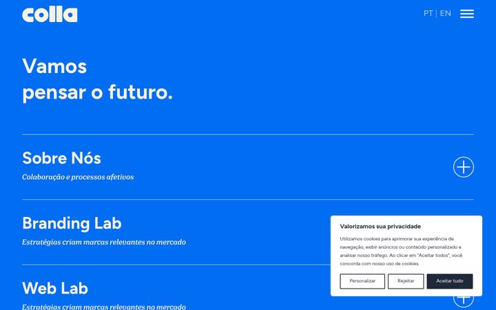 Screenshot of agenciacolla.com.br