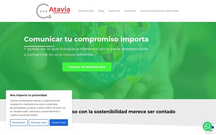 Posnetek zaslona agenciacomunicacionsostenible.com