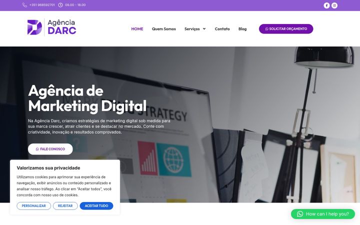 Screenshot of agenciadarc.com