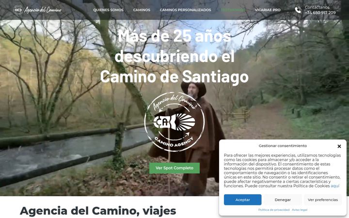 Screenshot of agenciadelcamino.com
