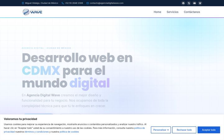 Screenshot of agenciadigitalwave.com
