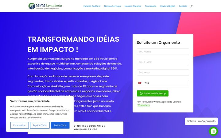 Ekrano kopija agenciaecomunicast.com.br