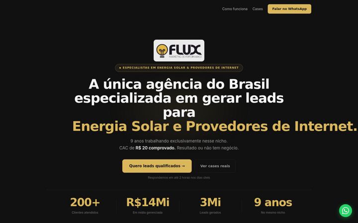 Zrzut ekranu agenciaflux.com.br