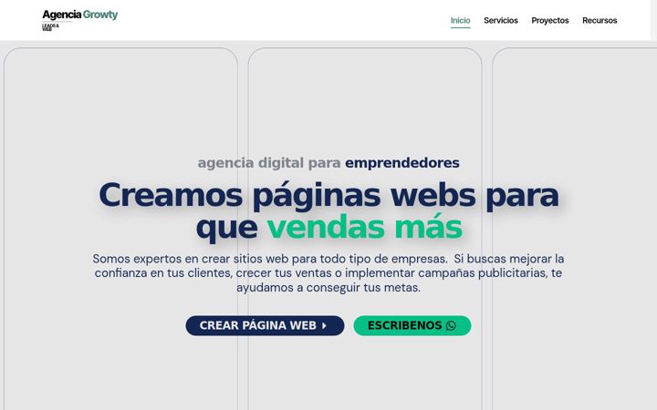 Screenshot του agenciagrowty.com