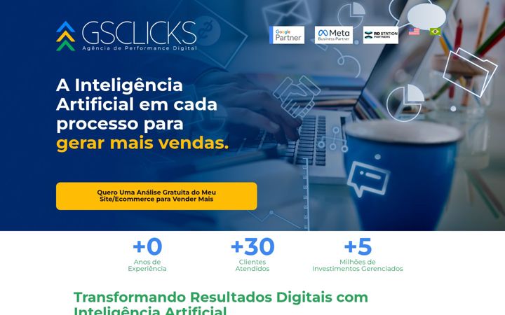 Screenshot του agenciagsclicks.com.br