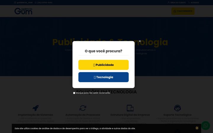 Screenshot ta' agenciagum.com.br