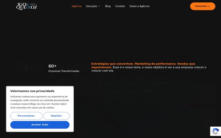 Ekrano kopija agenciaigorqueiroz.com.br