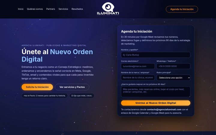 Screenshot of agenciailuminati.com