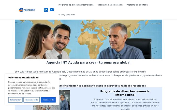 Screenshot of agenciaint.com