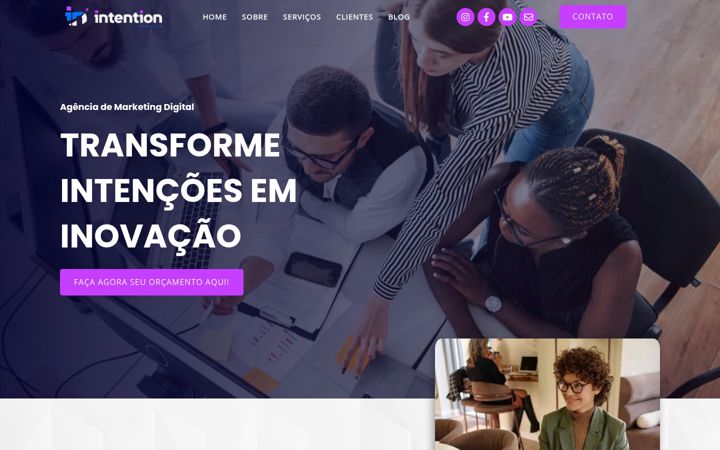 Screenshot di agenciaintention.com.br