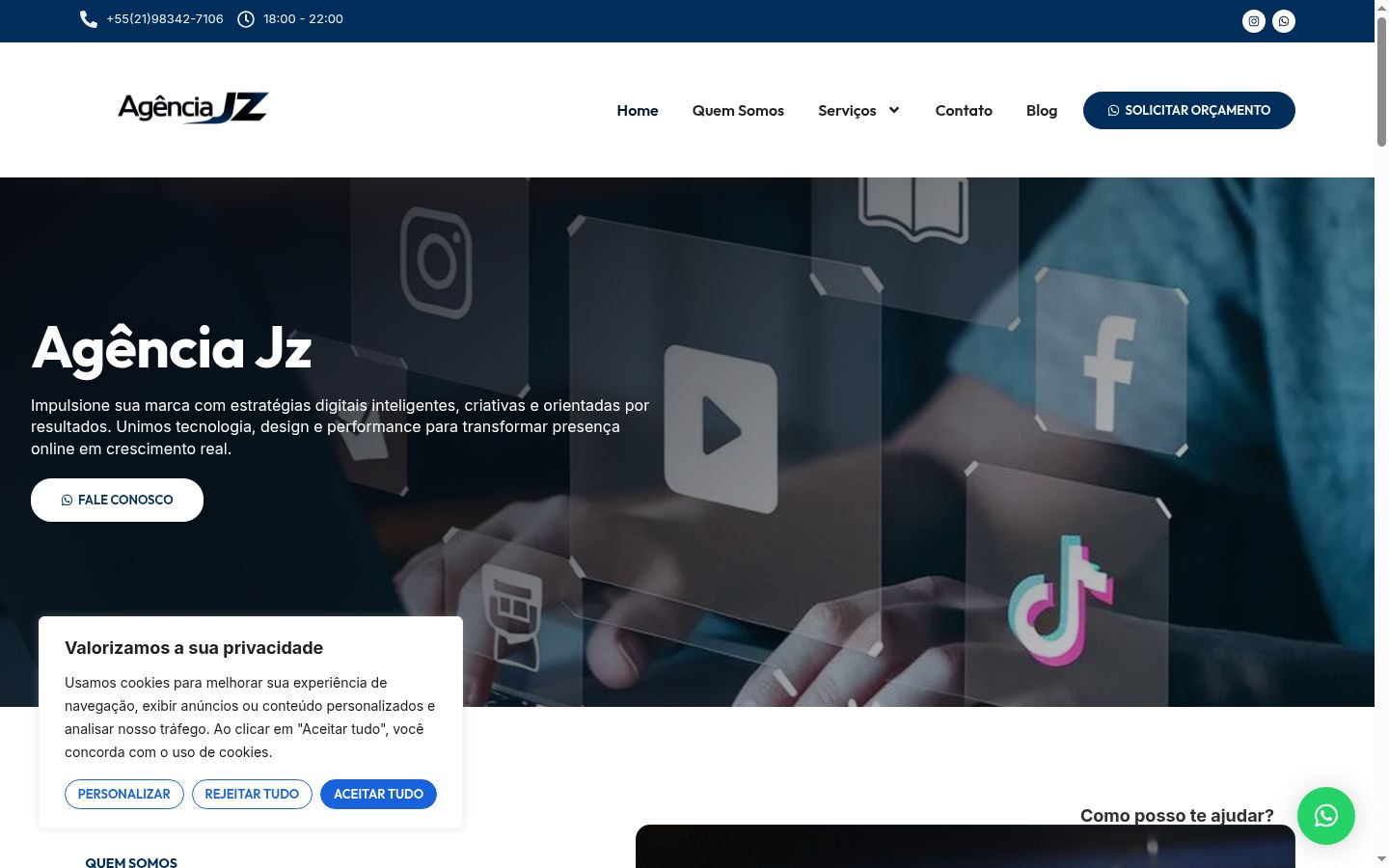 Screenshot del banner di consenso mostrato prima di qualsiasi interazione