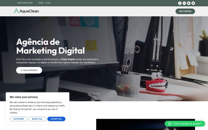 Screenshot of agenciakmar.com