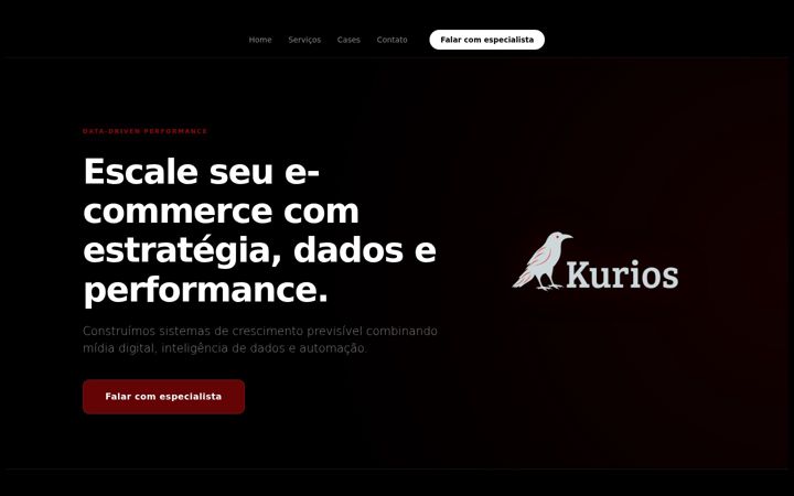 Screenshot ta' agenciakurios.com.br