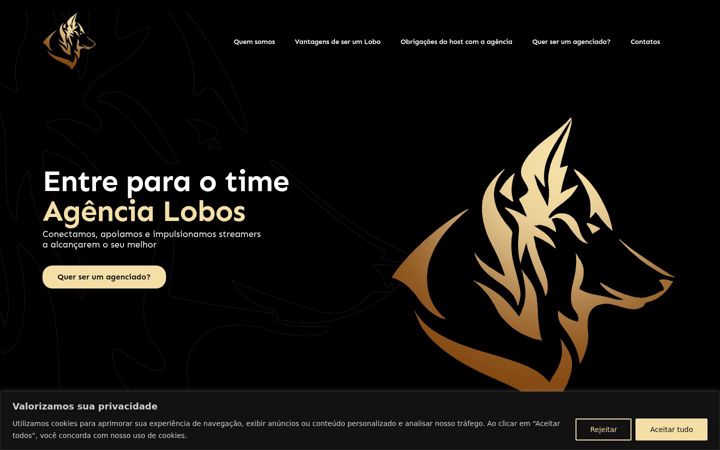 Screenshot of agencialobos.com