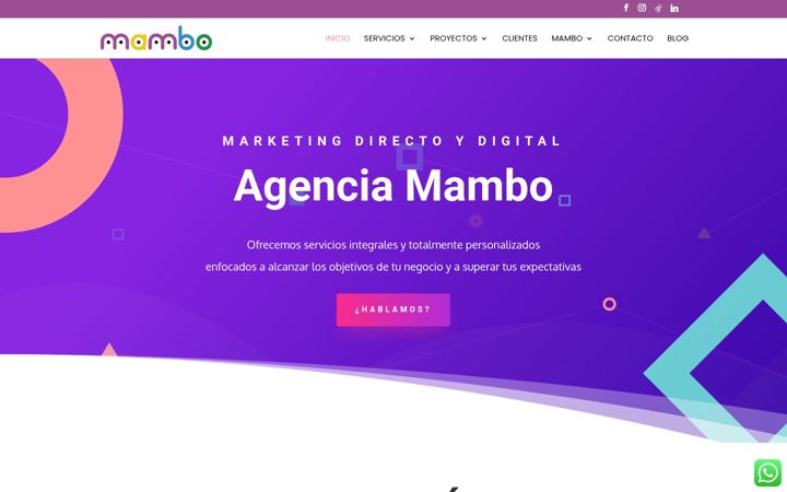 Snímek obrazovky agenciamambo.com