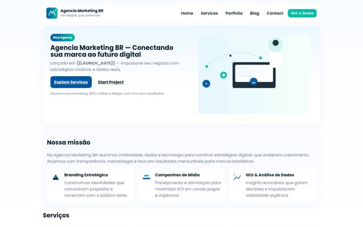 Screenshot of agenciamarketingbr.com