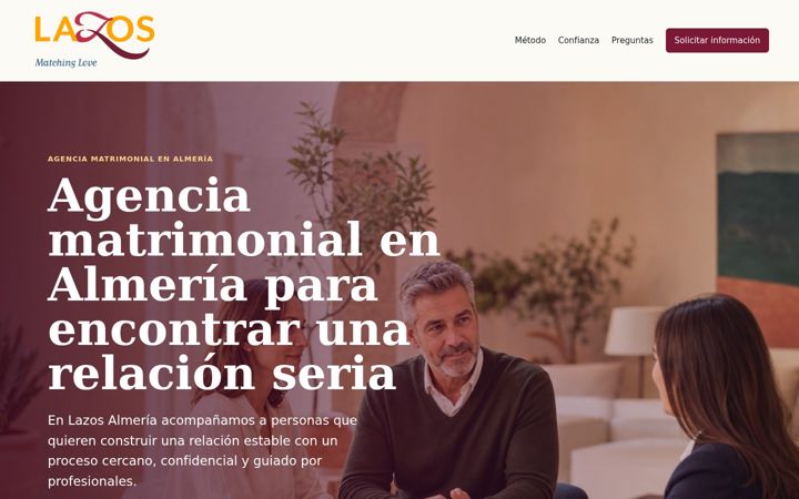 Screenshot of agenciamatrimonialalmeria.com