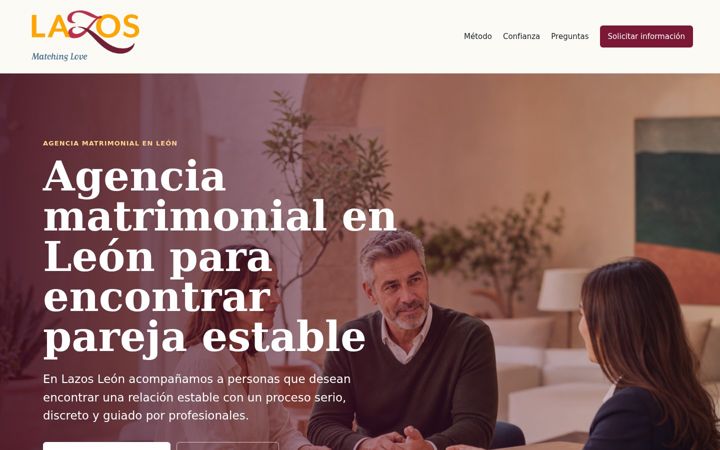 Screenshot von agenciamatrimonialleon.com