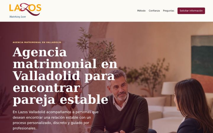 Screenshot of agenciamatrimonialvalladolid.com