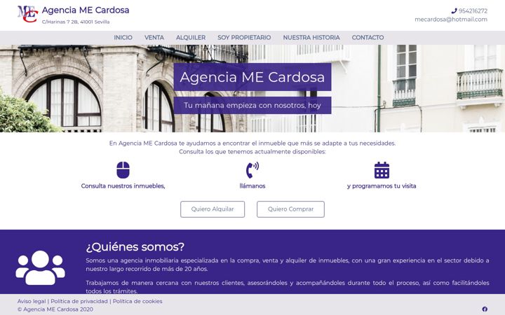 Screenshot of agenciamecardosa.es
