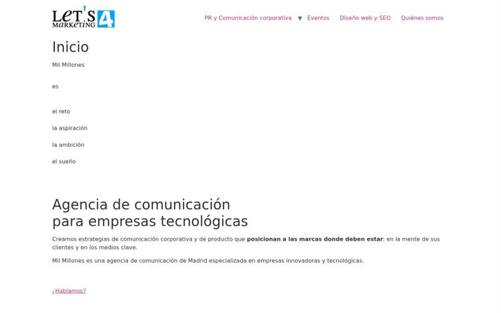 Zrzut ekranu agenciamilmillones.com