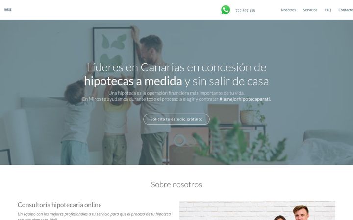 Screenshot von agenciamiros.es