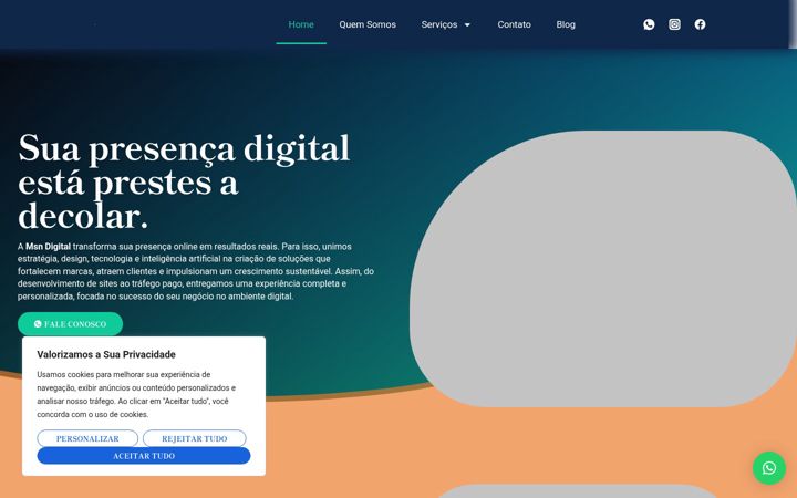 Screenshot of agenciamsn.com