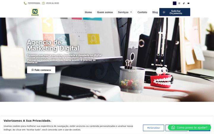 Screenshot of agencianazagirl.com