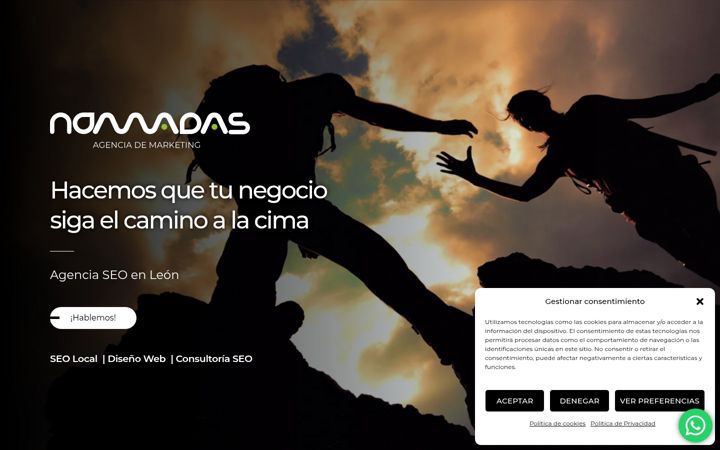 Screenshot of agencianomadas.com