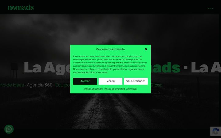 Zrzut ekranu agencianomads.com