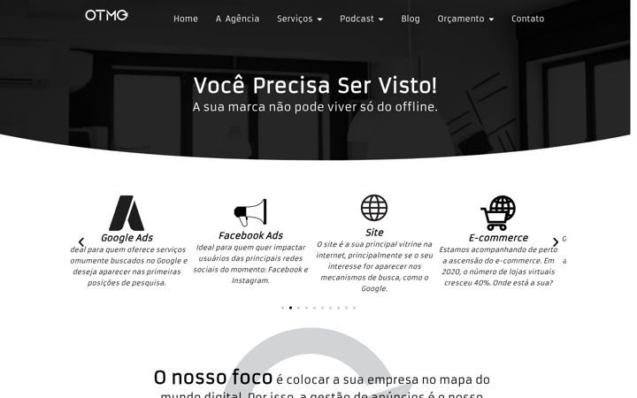 Screenshot of agenciaotmo.com.br