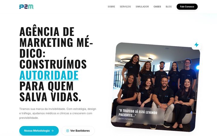 Screenshot of agenciap2m.com.br