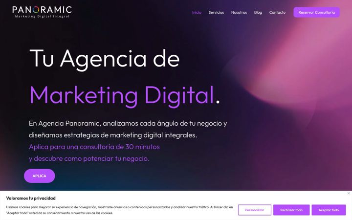 Screenshot of agenciapanoramic.com