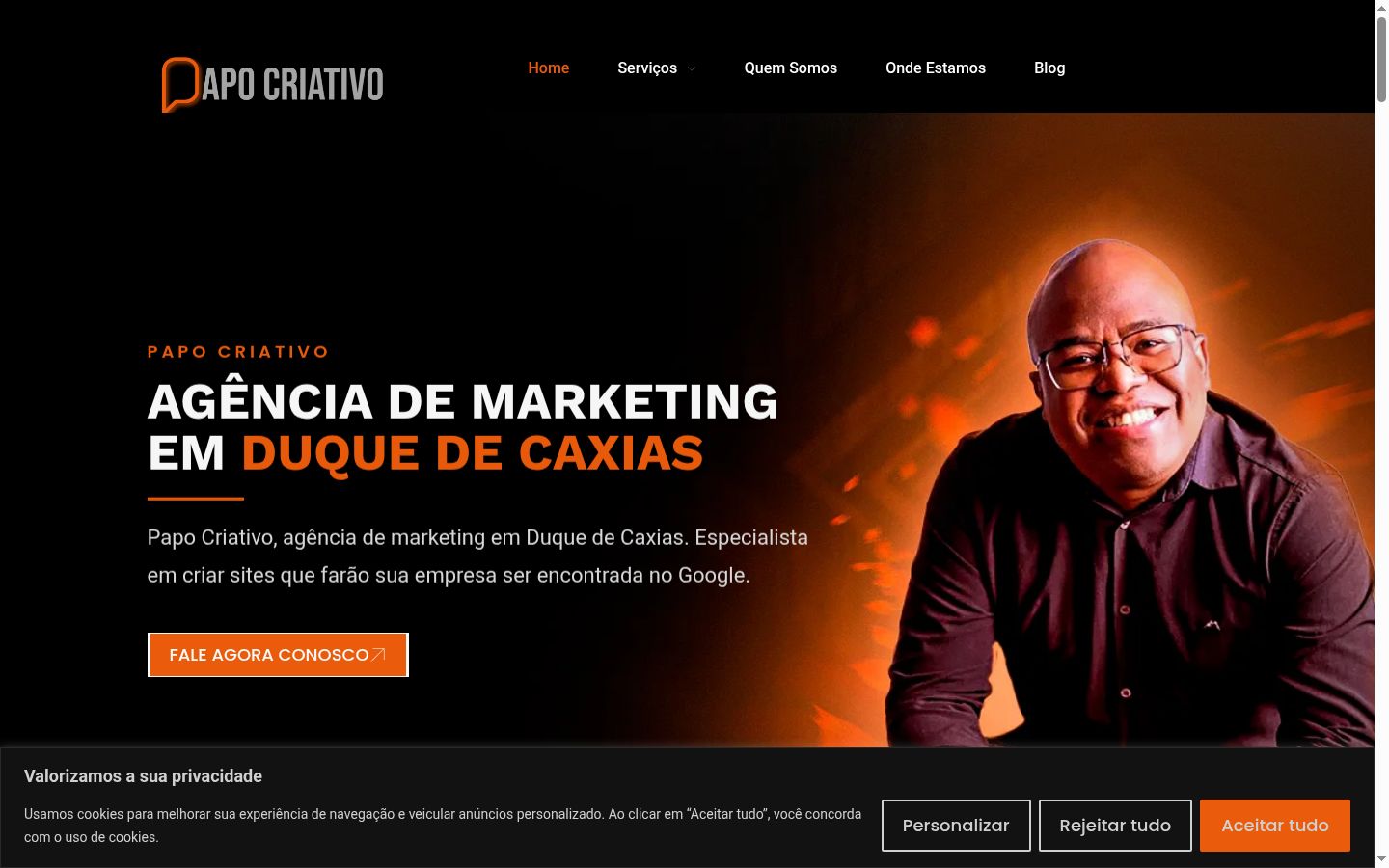 Screenshot of the consent banner shown before any interaction