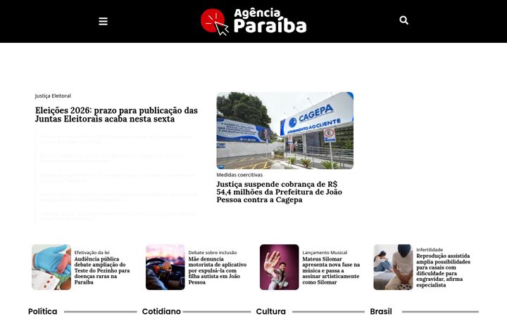 Screenshot of agenciaparaiba.com.br