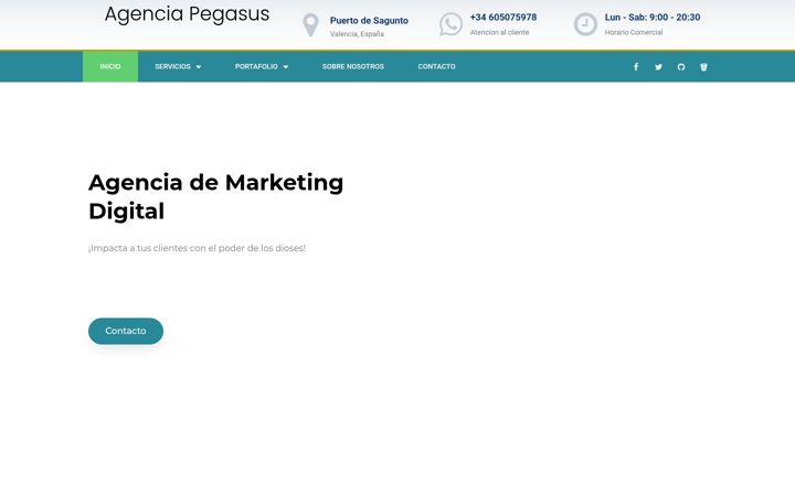 Screenshot of agenciapegasus.com