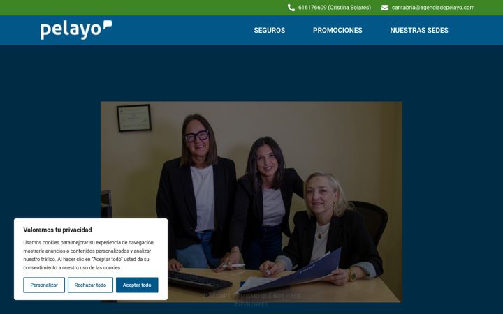 Screenshot of agenciapelayocantabria.com