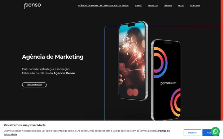 Screenshot of agenciapenso.com.br