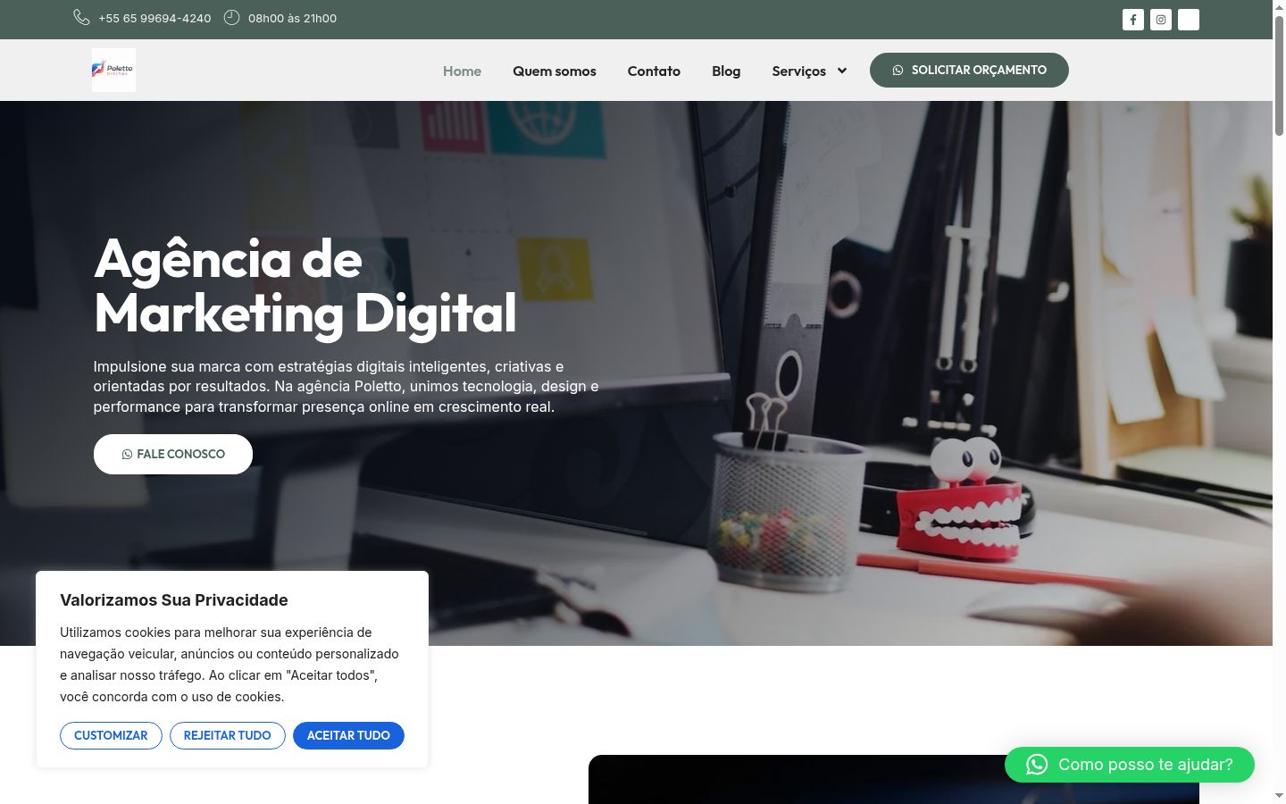 Screenshot del banner di consenso mostrato prima di qualsiasi interazione