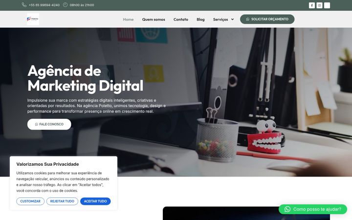 Screenshot of agenciapolettomkt.com