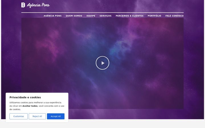 Captură de ecran a agenciapons.com.br