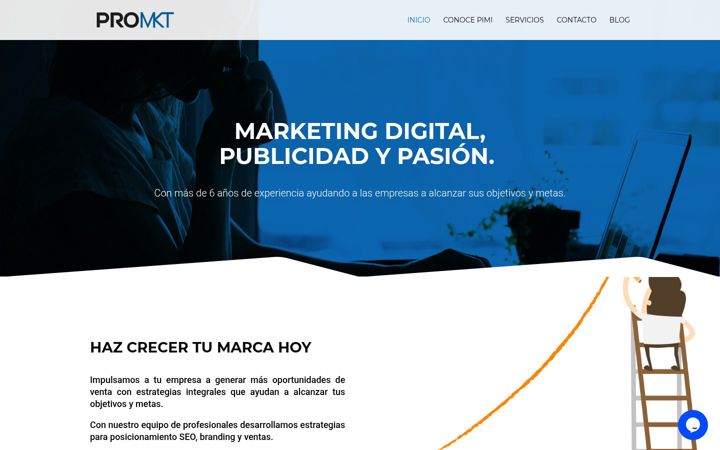 Captură de ecran a agenciapromkt.com.mx