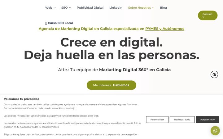 Captură de ecran a agenciapronoia.com