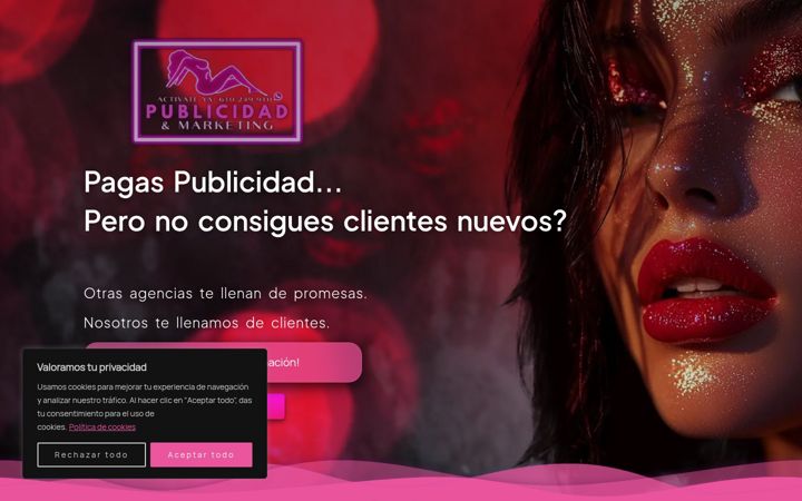 Captură de ecran a agenciapublicidadymarketing.com