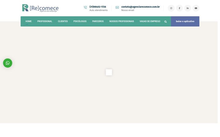 Snímek obrazovky agenciarecomece.com.br