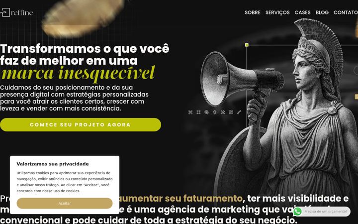 Screenshot of agenciareffine.com.br
