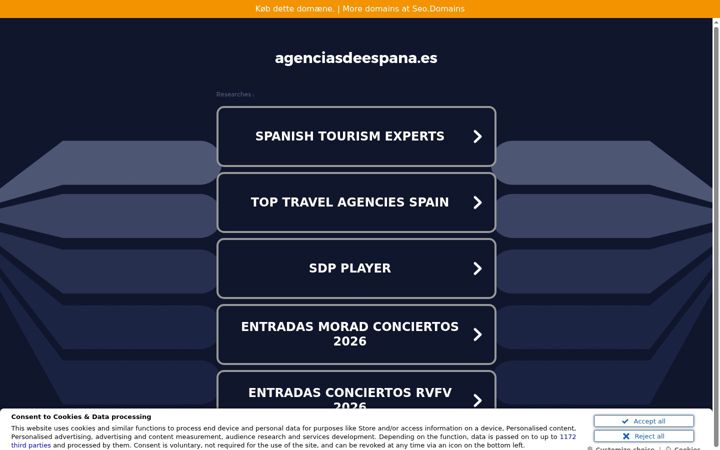 Screenshot of agenciasdeespana.es